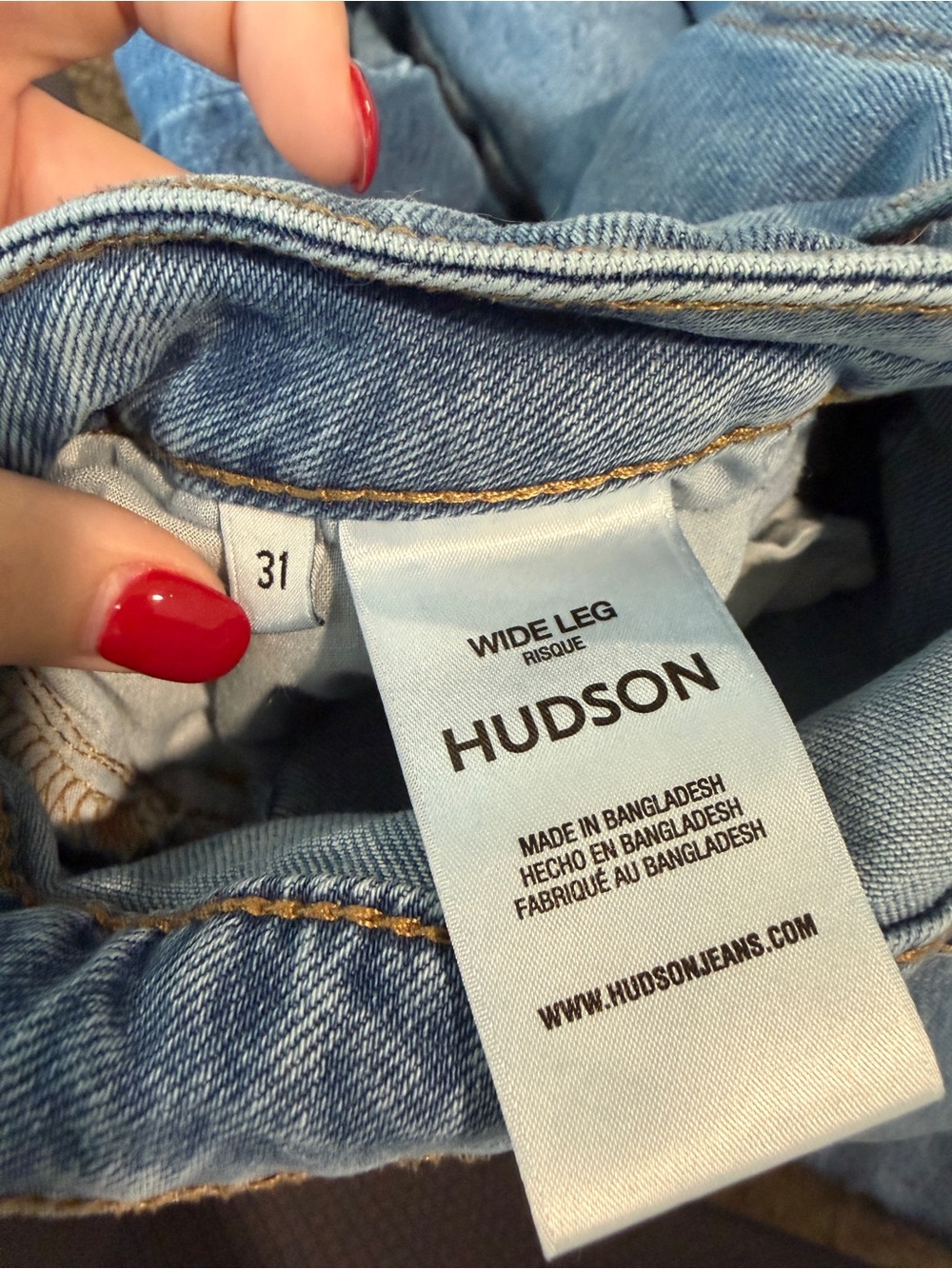 Hudson Jeans Light Blue Wide-Leg Denim - Picture 3 of 5